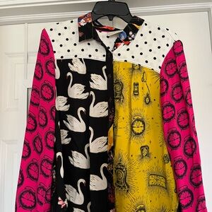 Anthropologie Maeve Multicolor Patterned Shirt